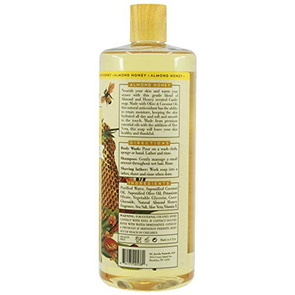 Dr Jacobs Naturals Liquid Castile Soap Body Wash - Almond Honey 946ml