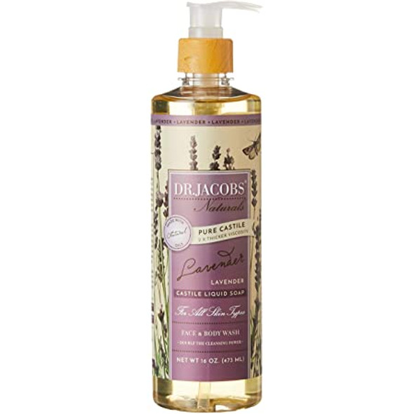 Dr Jacobs Naturals Liquid Castile Soap Body Wash - Lavender 437ml