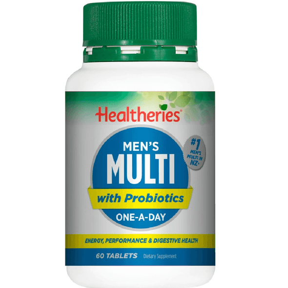 Healtheries Men's Multi with Probiotics One-A-Day Tablets