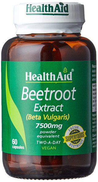 Healthaid Beetroot Extract Vegan Capsules, 750 Mg, Pack Of 60 Capsules
