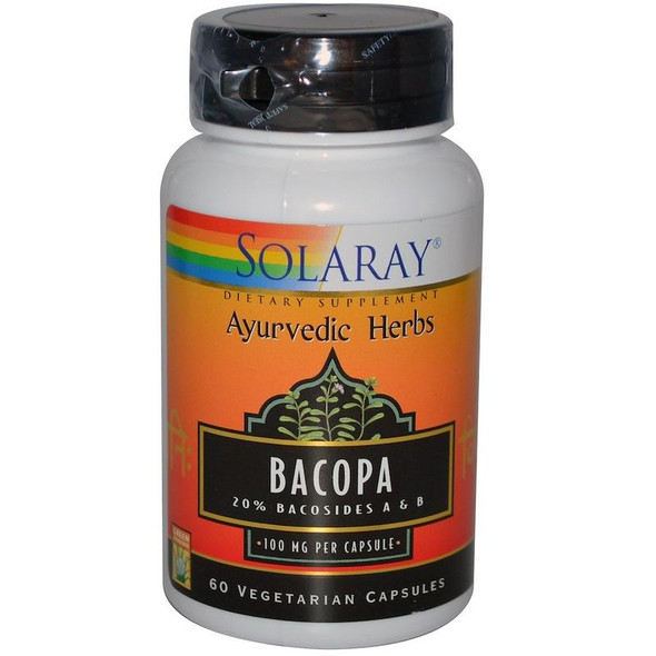 Solaray - Bacopa, 100 mg, 60 Veggie Capsules