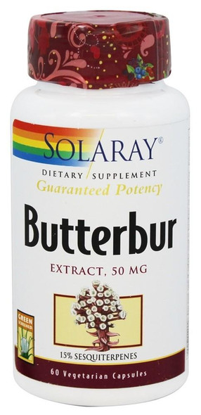 Solaray, Butterbur, Extract, 50 mg, 60 Vegeterian Caps