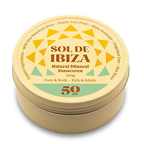 Sol De Ibiza Plastic Free Face & Body Natural Mineral Sunscreen SPF50