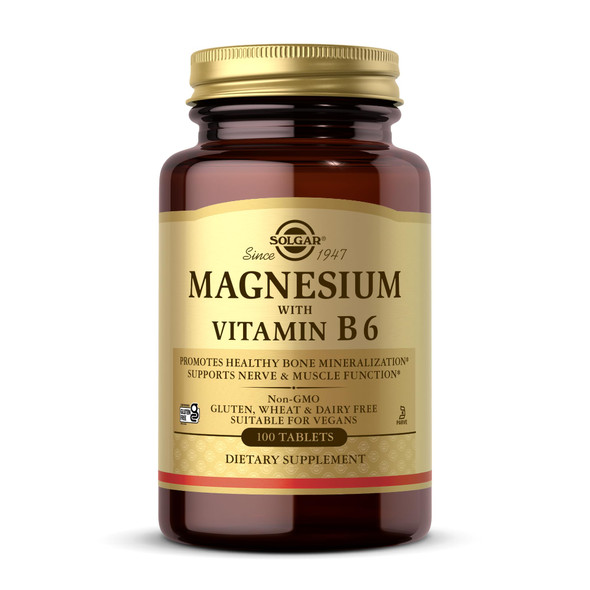 Solgar Magnesium with Vitamin B6 Tablets 100Tabs