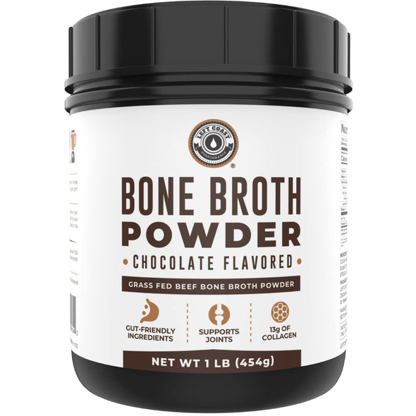 Left Coast Performance Bone Broth Protein Powder Chocolate 16 OZ