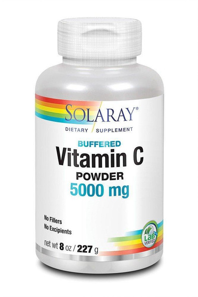 Solaray - Buffered Vitamin C Powder, Non Acidic, 5000 mg, 8 oz