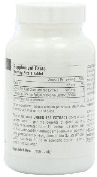 Source Naturals Green Tea Extract 500 mg, 120 Tablets