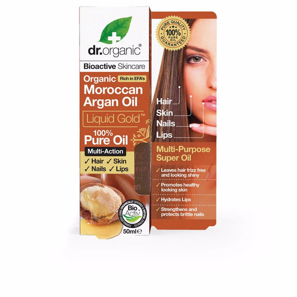 Dr. Organic ARGaN aceite puro Face moisturizer - Hair moisturizer treatment - Anti-frizz treatment