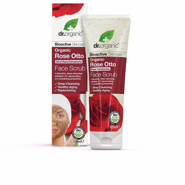 Dr. Organic ROSA DE DAMASCO exfoliante facial Face scrub - exfoliator