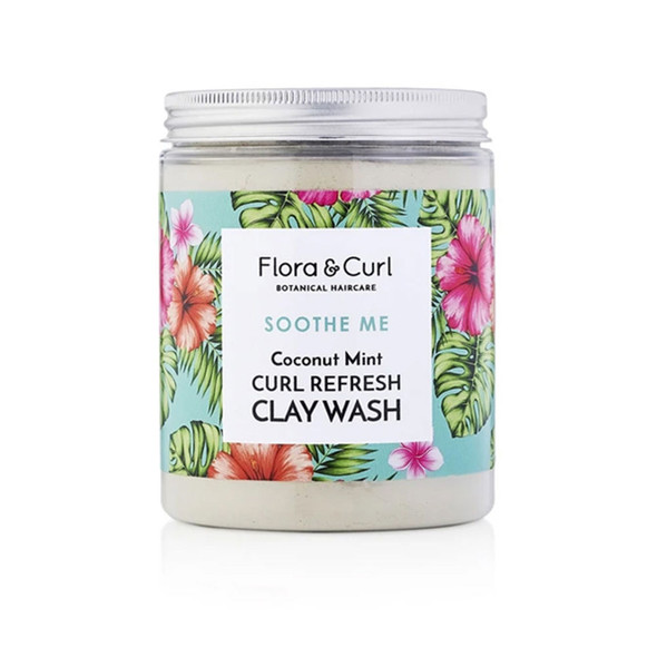 Flora And Curl SOOTHE ME coconut mint curl refresh clay wash Anti-dandruff shampoo