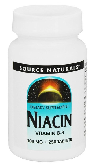 Source Naturals, Niacin, 100 mg, 250 Tablets