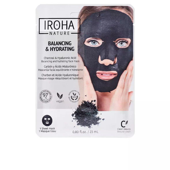 Iroha Nature DETOX CHARCOAL BLACK tissue facial mask Face mask