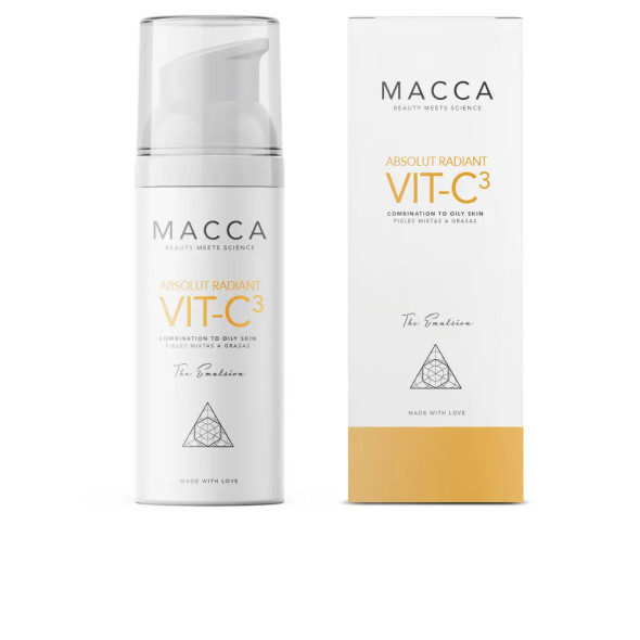 Macca ABSOLUT RADIANT VIT-C the emulsion - Anti blemish treatment cream - Anti redness treatment cream - Flash effect