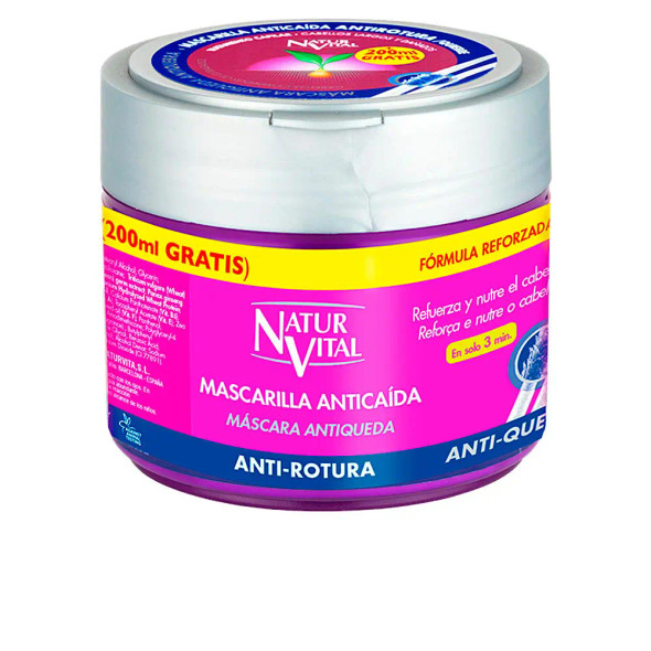 Naturvital MASCARILLA ANTICAIDA tratamiento capilar antirotura Hair mask for damaged hair