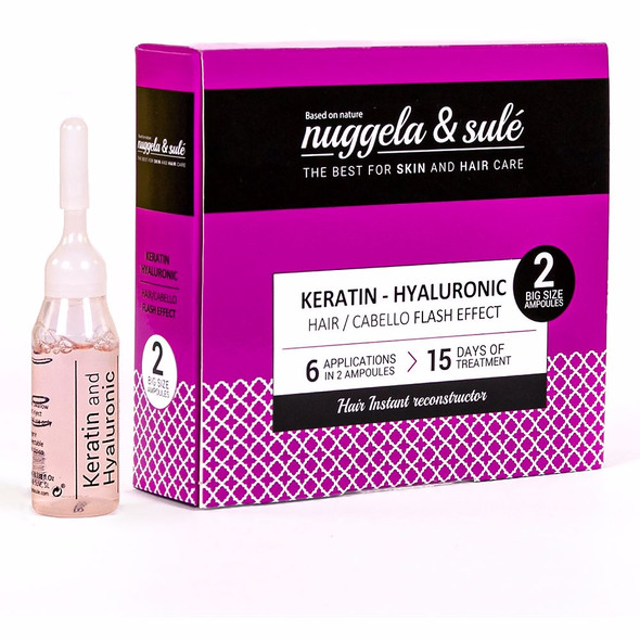 Nuggela & SulE HIALURONICO keratina ampollas Hair moisturizer treatment - Keratin treatment - Hair vitamins & supplements