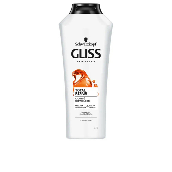 Schwarzkopf Mass Market GLISS TOTAL REPAIR champU Shampoo for shiny hair - Hair loss shampoo - Moisturizing shampoo