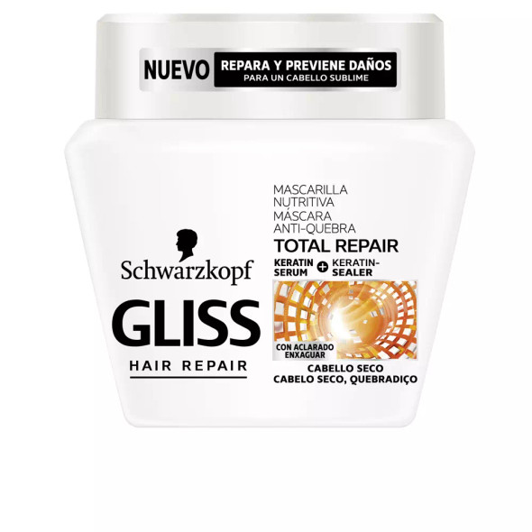 Schwarzkopf Mass Market GLISS TOTAL REPAIR mascarilla Hair mask for damaged hair