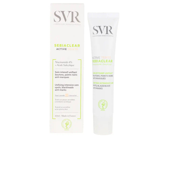 Svr Laboratoire Dermatologique SEBIACLEAR active teintee Acne Treatment Cream & blackhead removal