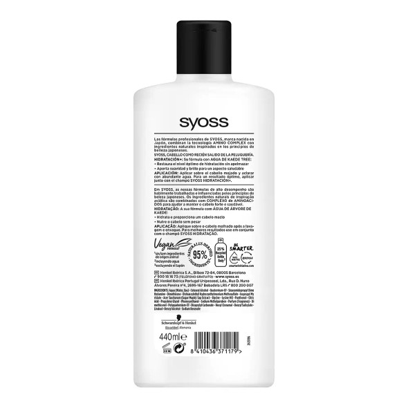 Syoss HIDRATACIoN+ acondicionador cabello normal o seco Shiny hair products - Hair repair conditioner