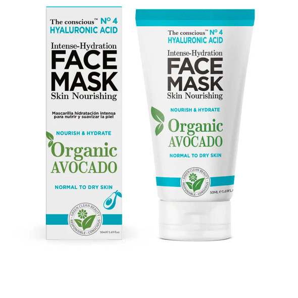 The Conscious HYALURONIC ACID intense-hydration face mask organic avocado Face moisturizer Face mask