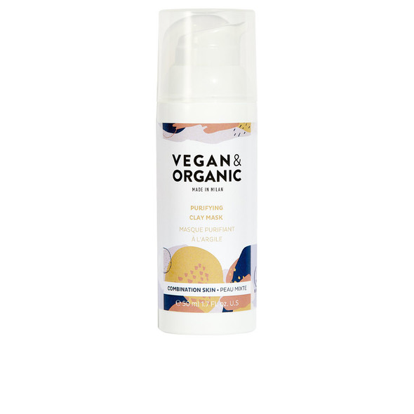Vegan & Organic PURIFYING CLAY mask combination skin Acne Treatment Cream & blackhead removal - Face mask