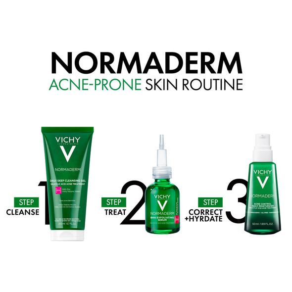 Vichy Laboratoires NORMADERM PHYTOSOLUTION soin quotidien double-correction Acne Treatment Cream & blackhead removal