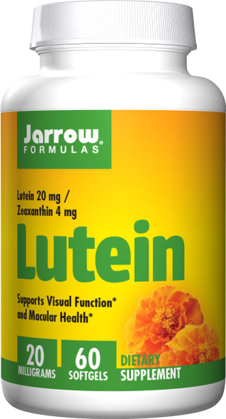 Jarrow Formulas Lutein Supports Visual Function Softgels, 20 mg, 60-Count