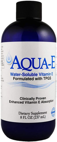 A C Grace Company Aqua-E Water-Soluble Vitamin E with Tocopherols Tocotrienols 8 fl oz 237 ml