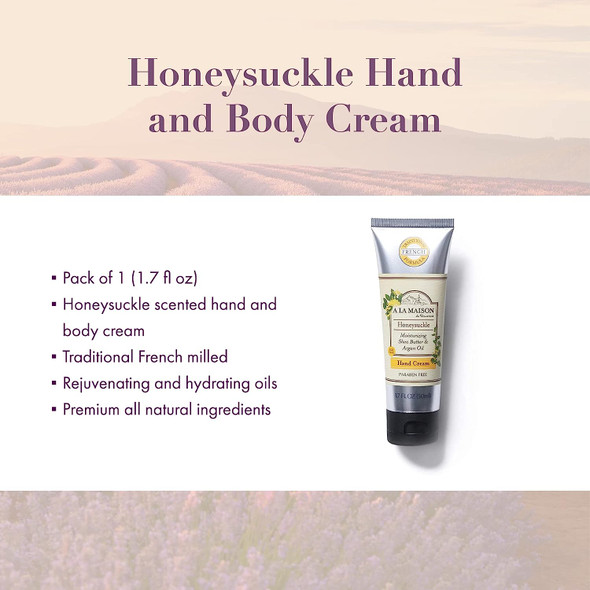 A LA MAISON Honeysuckle Lotion for Dry Skin - Natural Hand and Body Lotion (1 Pack, 1.7 oz Bottle)