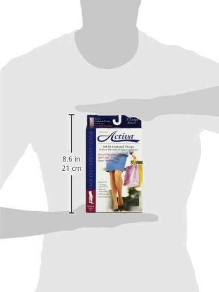 Activa Soft Fit 20-30 mmHg Panty Hose, Black, Extra Large