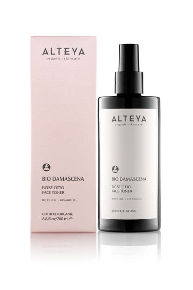 Alteya Organics Facial Toner USDA Certified Organic Skin Care 6.8 Fl Oz/200 mL Bio Damascena Award-Winning Rose Otto Face Mist With Organic Bulgarian Rose Oil Balancing, Clarifying and moisturizing