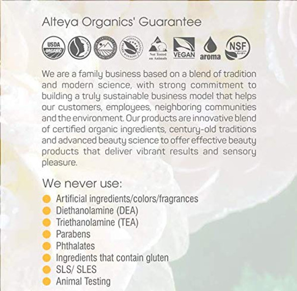 Alteya Organics Gentle Brightening Cleanser Certified Organic Skin Care 6.8 Fl Oz/200 mL Rose & Mullein Award-Winning Face Wash