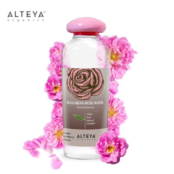 Alteya Organics Rose Water Natural Facial Toner, 17 Fl Oz/500mL Pure Bulgarian Rosa Damascena Flower Water ,Award-Winning Moisturizer BPA-Free Bottle with Reducer