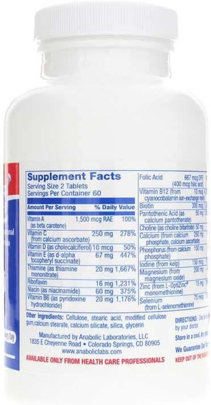 Anabolic Laboratories, Aved-Multi Iron Free 120 tablets