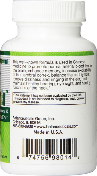 Balanceuticals Clear Eye & Sharp Ear Dietary Supplement Capsules, 500 mg, 60 Count Bottle