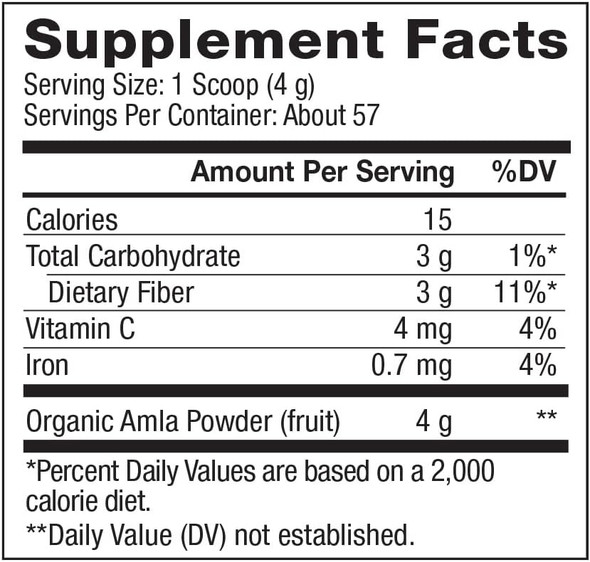 BareOrganics Amla, Indian Gooseberry & Superfood Powder, Dietary Supplement, 8 Oz