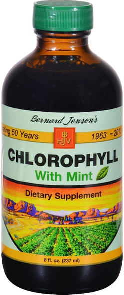 Bernard Jensen Products Chlorophyll, MINT LIQUID, 8 OZ