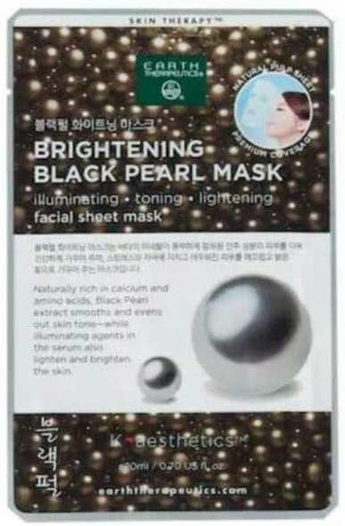 Black Pearl Facial Sheet Mask Earth Therapeutics 1 Mask