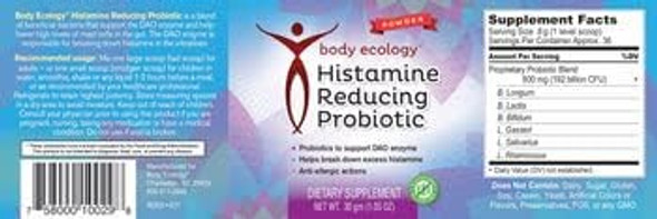 Body Ecology Histamine Reducing Probiotic Powder