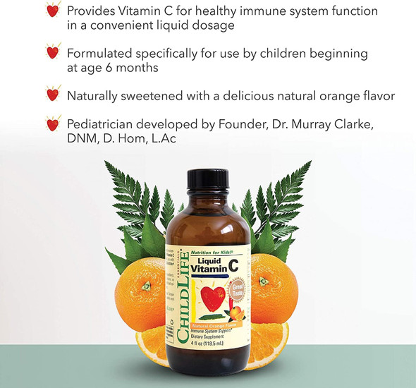 ChildLife Vitamin C & Organic D3 Bundle - Vitamin C & D3 for Kids, Supports Immune, Respiratory, Heart, & Bone Health, All-Natural, Gluten-Free, Non-GMO - Orange Flavor (1 Bundle)