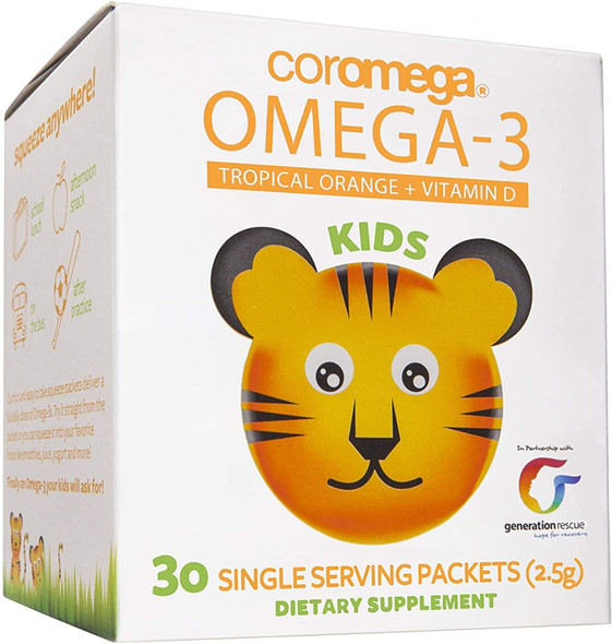 Coromega Kids Omega 3 Supplement, 30 Count - 2 Pack