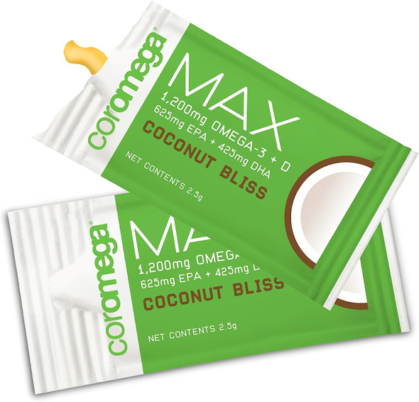 Coromega MAX 60 Count Fish Oil Variety Pack-Citrus Burst & Coconut Bliss