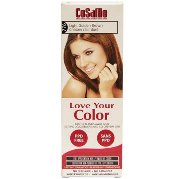 CoSaMo Love Your Color Hair Color 776 Light Golden Brown (Pack of 3)