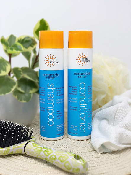 EARTH SCIENCE Ceramide Care Volumizing Shampoo & Conditioner Bundle (Cardamom Scent, 10 oz.)