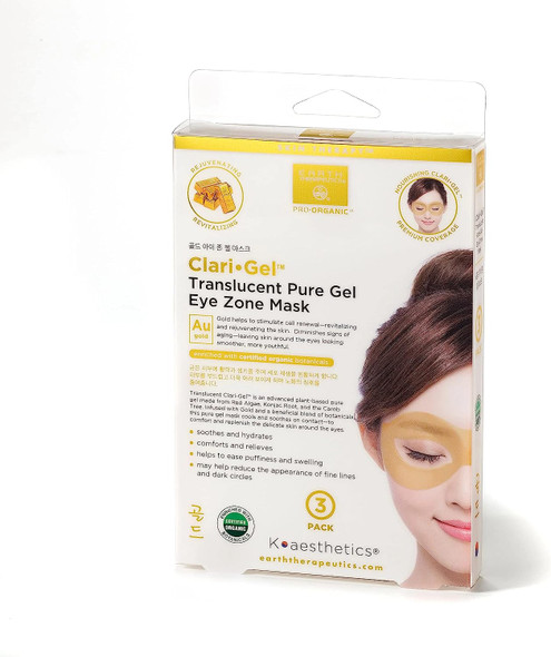 Earth Therapeutics ClariGel Eye Zone Mask - Gold - 3 Pack