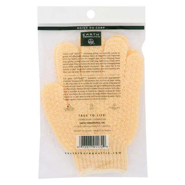 Earth Therapeutics Hydro Exfoliating Gloves, Natural, 1 pair
