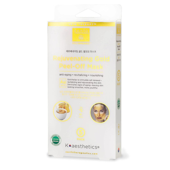 Earth Therapeutics Rejuvenating Gold Peel-Off Mask - 5 Pack
