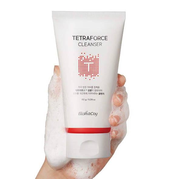 EC ELISHACOY] TETRAFORCE Cleanser 150ml - Tea Tree & Centella Asiatica Contained Skin Calming Facial Foam Cleanser, BHA Peeling & Clear Pores, Amino Acid Skin Smooth Cleasing for Oily Acne Prone Skin