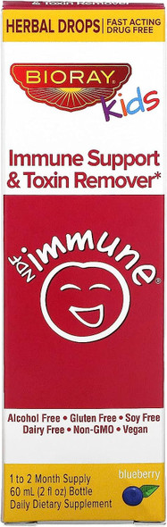 Kids, Immune Support & Toxin Remover, Blueberry, 2 fl oz (60 ml), Bioray