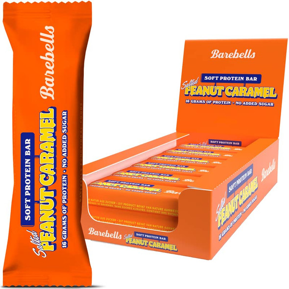 Barebells Protein Bars | 16g protein low carb chocolate bars | after workout low calorie snacks 12 x 55g (Soft Bars Peanut Caramel